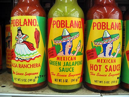 Poblano mexican hot sauce