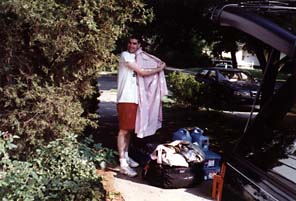 scott approves of my terrycloth bathrobe.