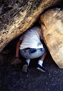 fake spelunking to confuse Scott somewhat successful.
